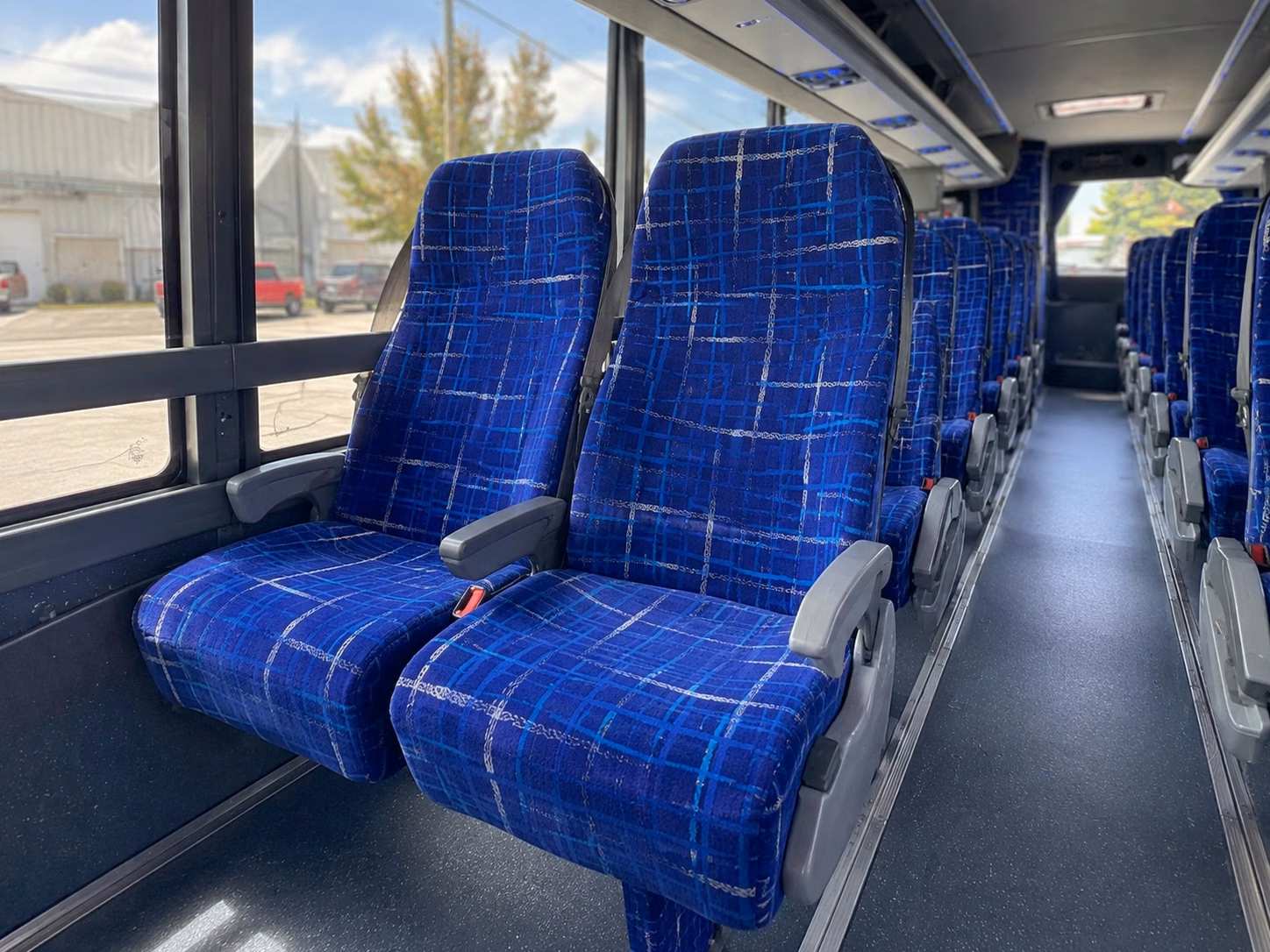 pompano beach charter bus rental interior