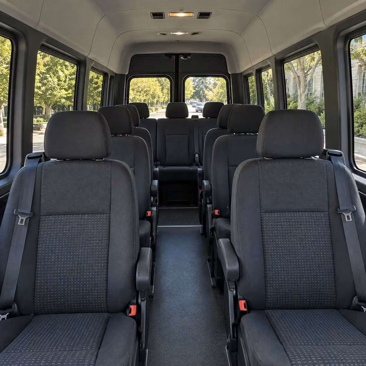 sprinter van with driver inside